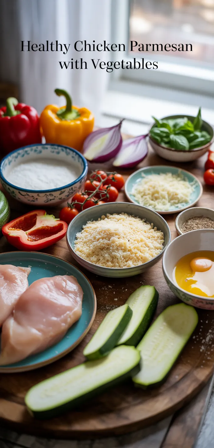 Ingredients photo for Healthy Chicken Parmesan With Vegetables Recipe