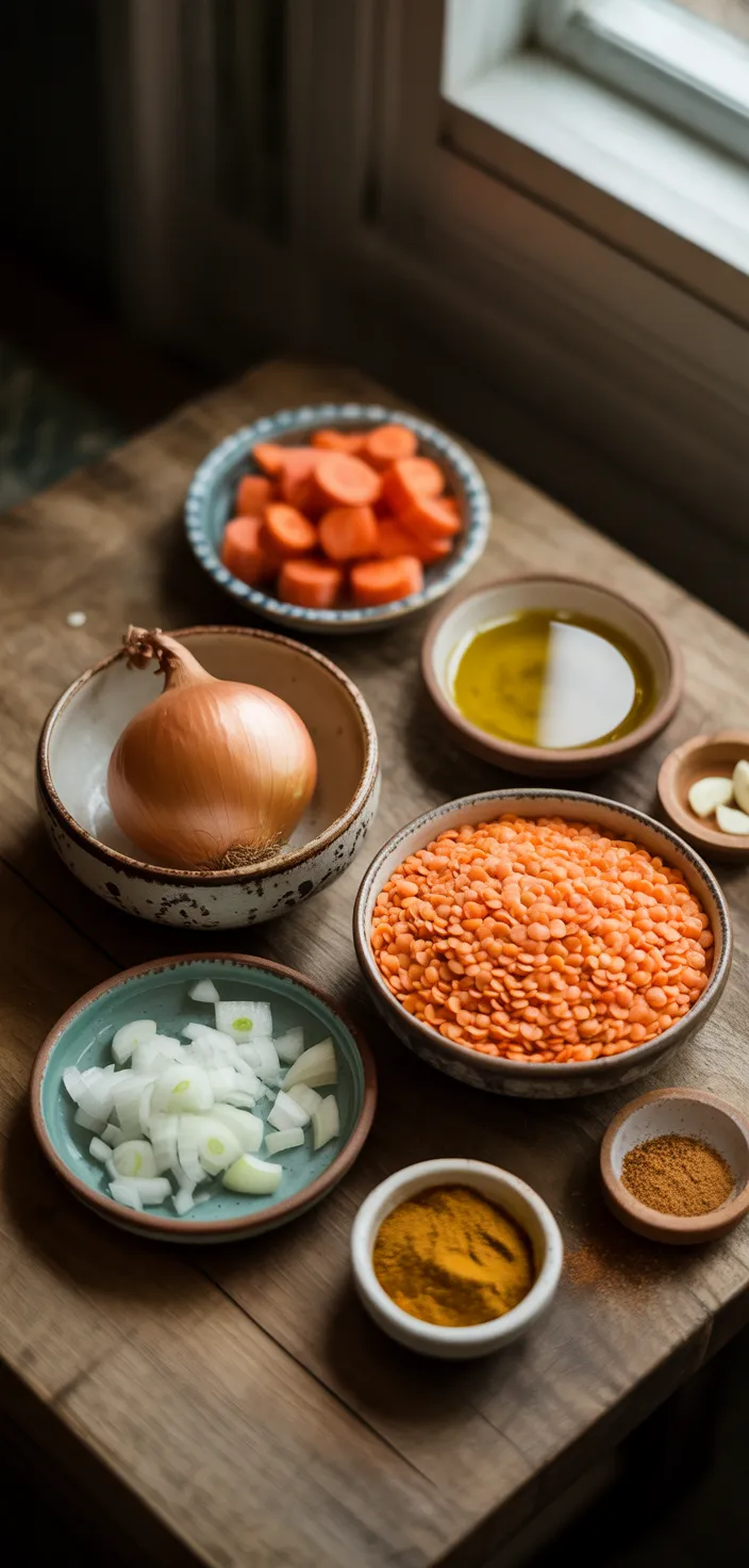 Ingredients photo for Middle Eastern Lentil Soup Recipe