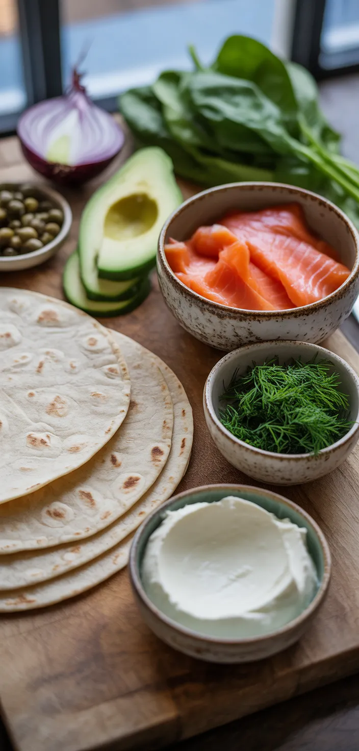 Ingredients photo for Salmon Wrap Recipe