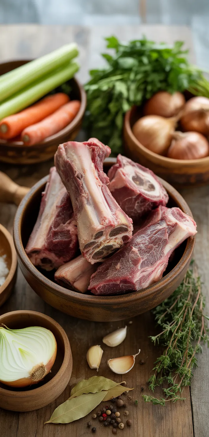 Ingredients photo for Slow Cooker Beef Broth Recipe