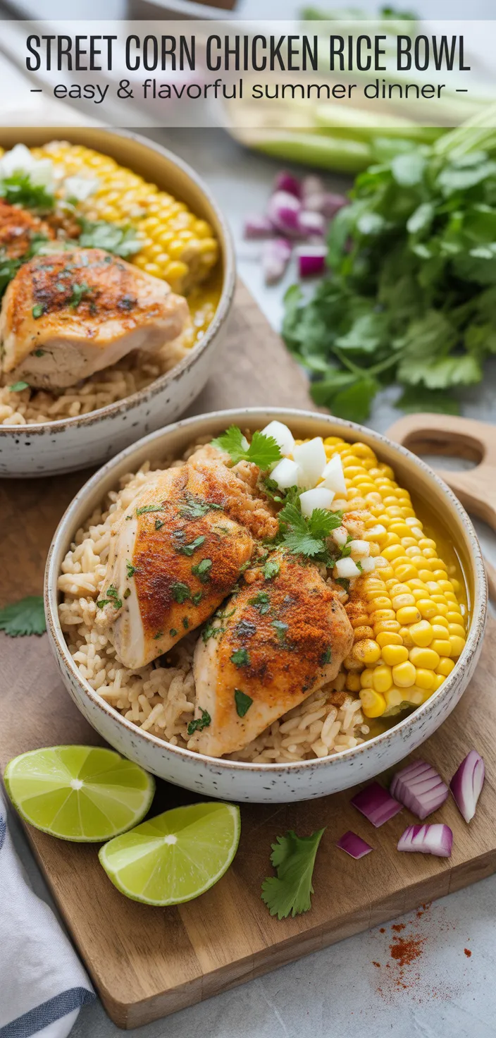 Ingredients photo for Street Corn Chicken Rice Bowl – Easy & Flavorful Summer Dinner Recipe