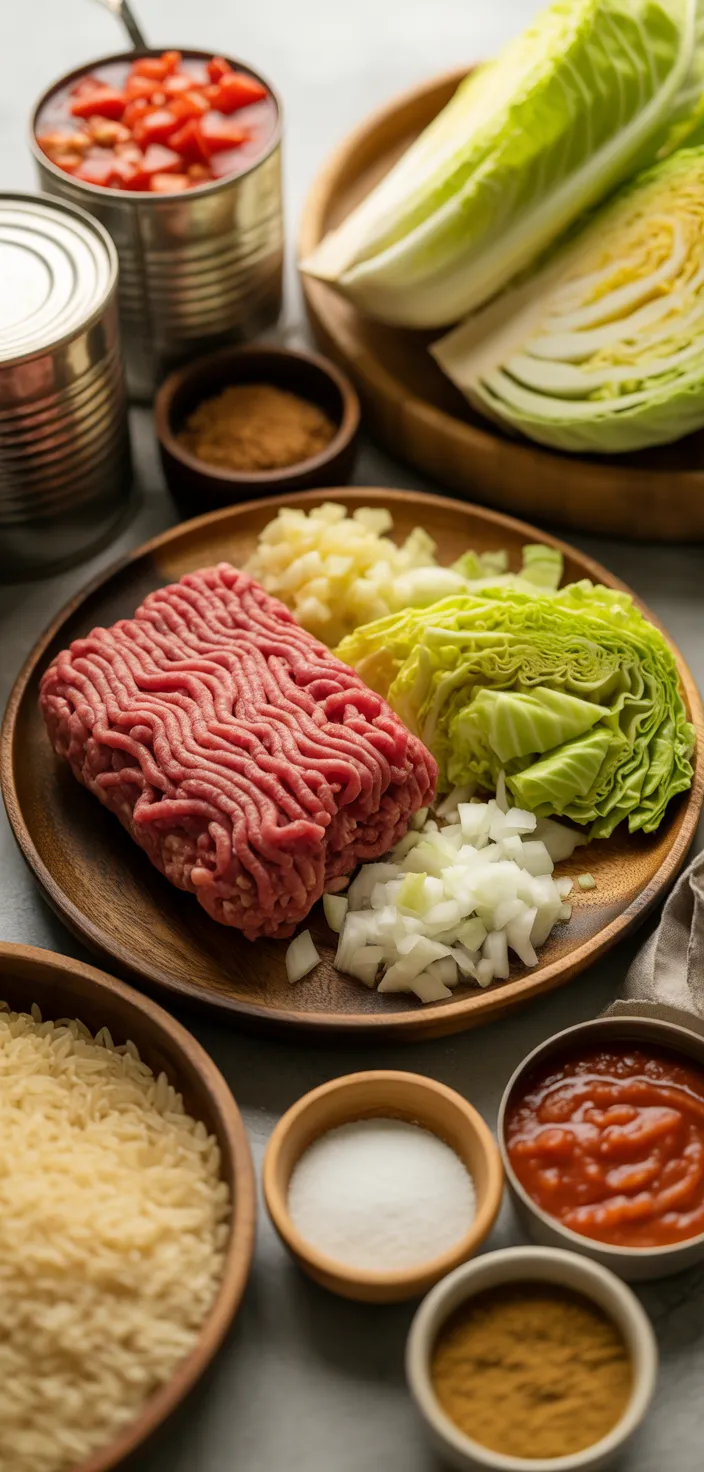 Ingredients photo for Unstuffed Cabbage Roll Recipe
