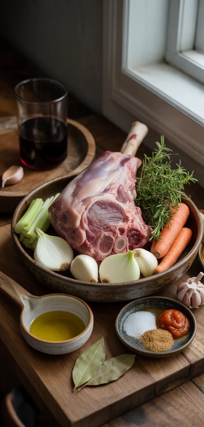 Ingredients photo for Amazing Slow Cooked Pulled Lamb Shoulder · Chef Not Required... Recipe