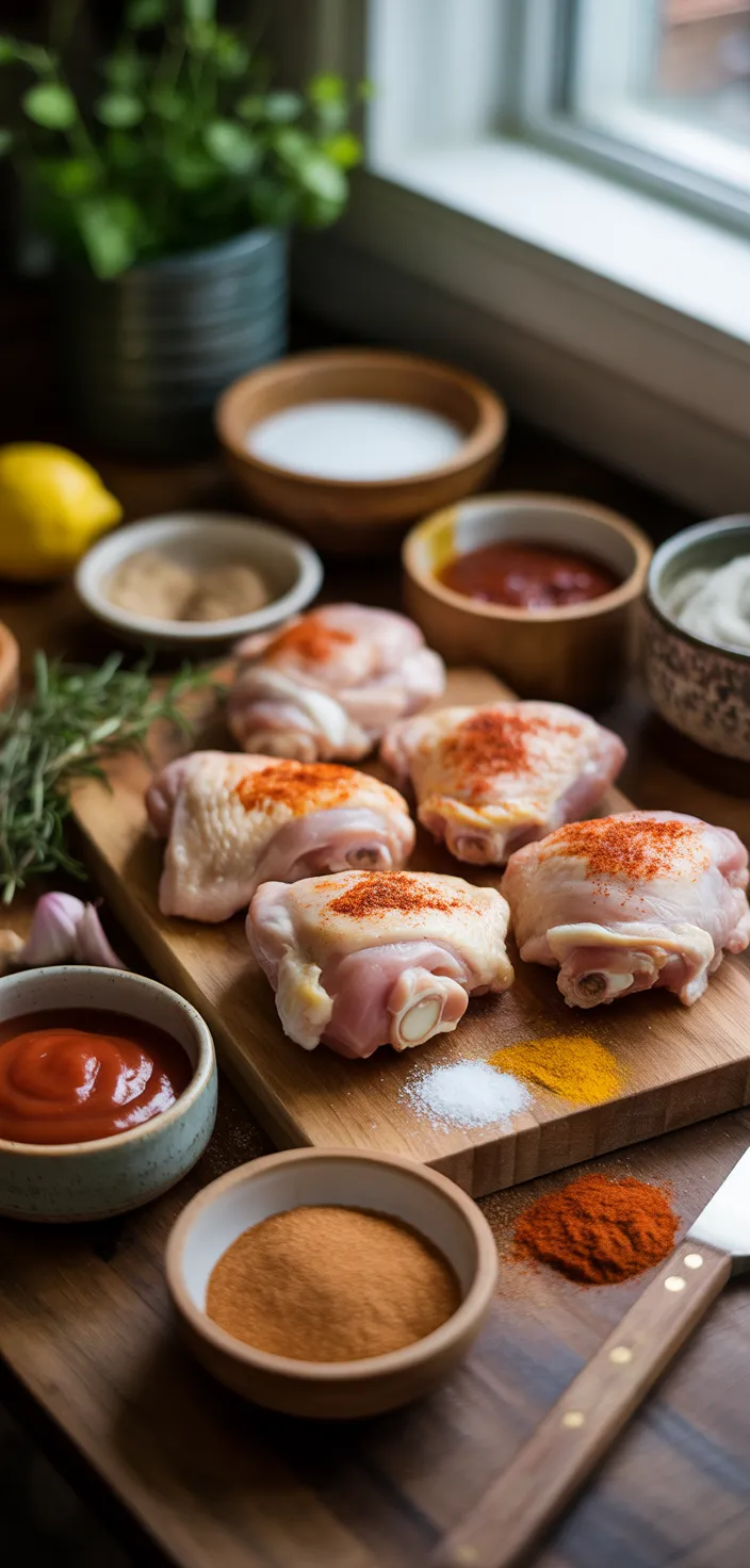 Ingredients photo for Baked BBQ Chicken Thighs Recipe