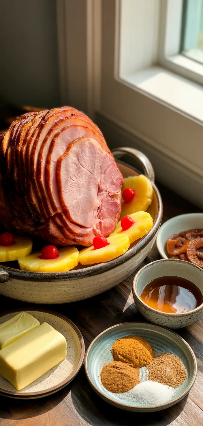 Ingredients photo for Brown Sugar Glazed Ham Recipe