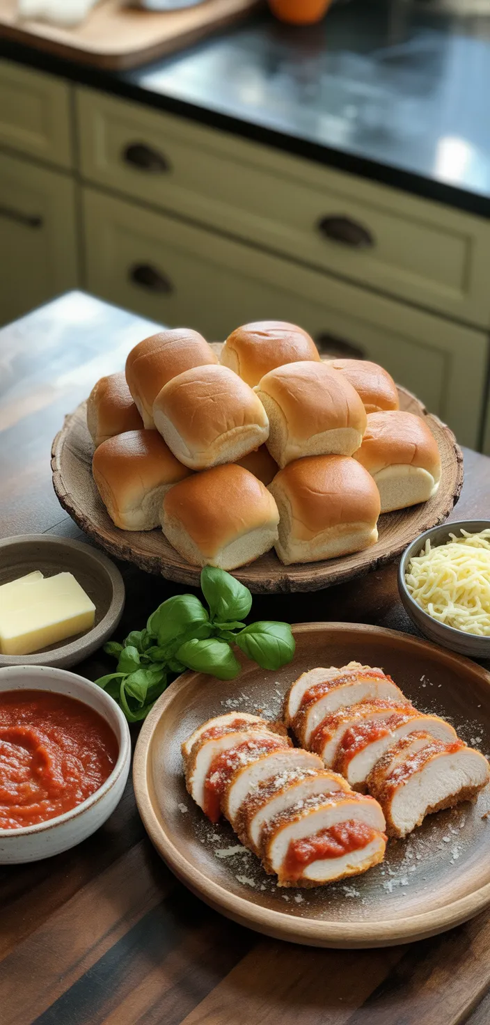 Ingredients photo for Chicken Parmesan Sliders Recipe