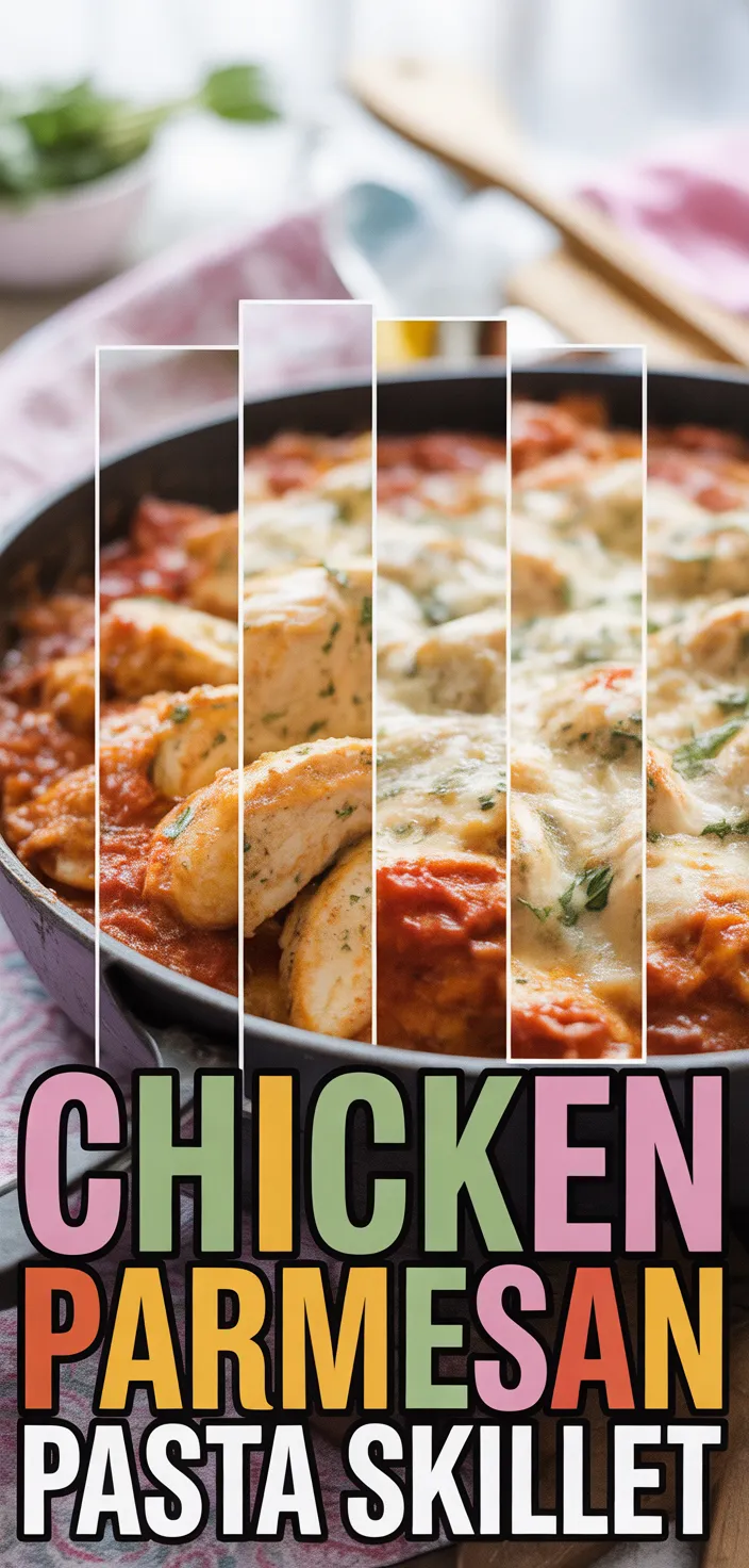 A photo of Chicken Parmesan Pasta Skillet Recipe
