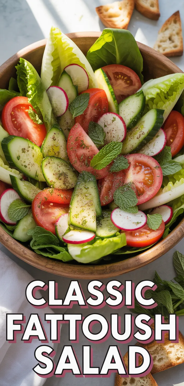 A photo of Classic Fattoush Salad Recipe