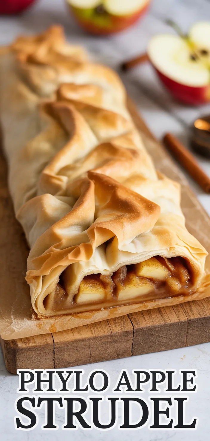 A photo of Easy Apple Strudel Recipe With Phyllo#