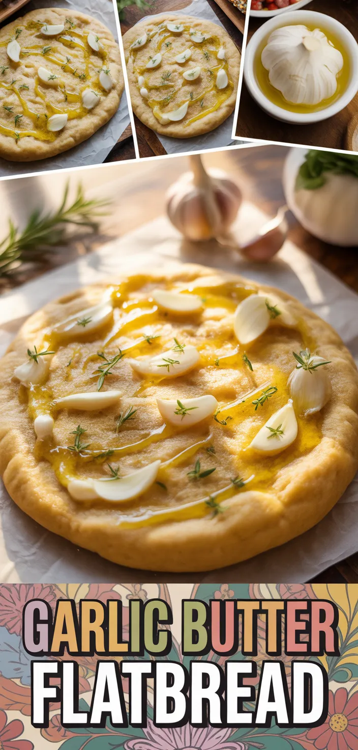 A photo of Easy Garlic And Butter Flatbread Recipe