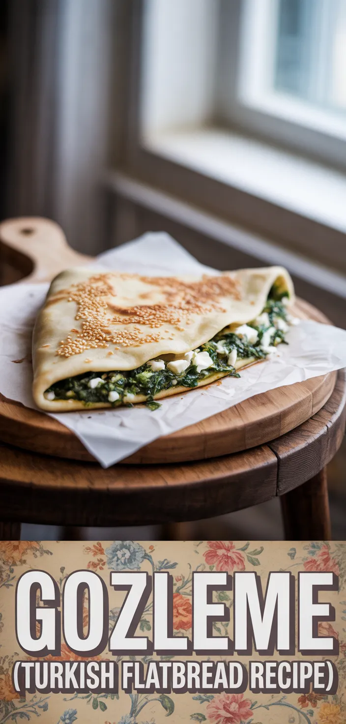 A photo of Gozleme (Turkish Flatbread Recipe)