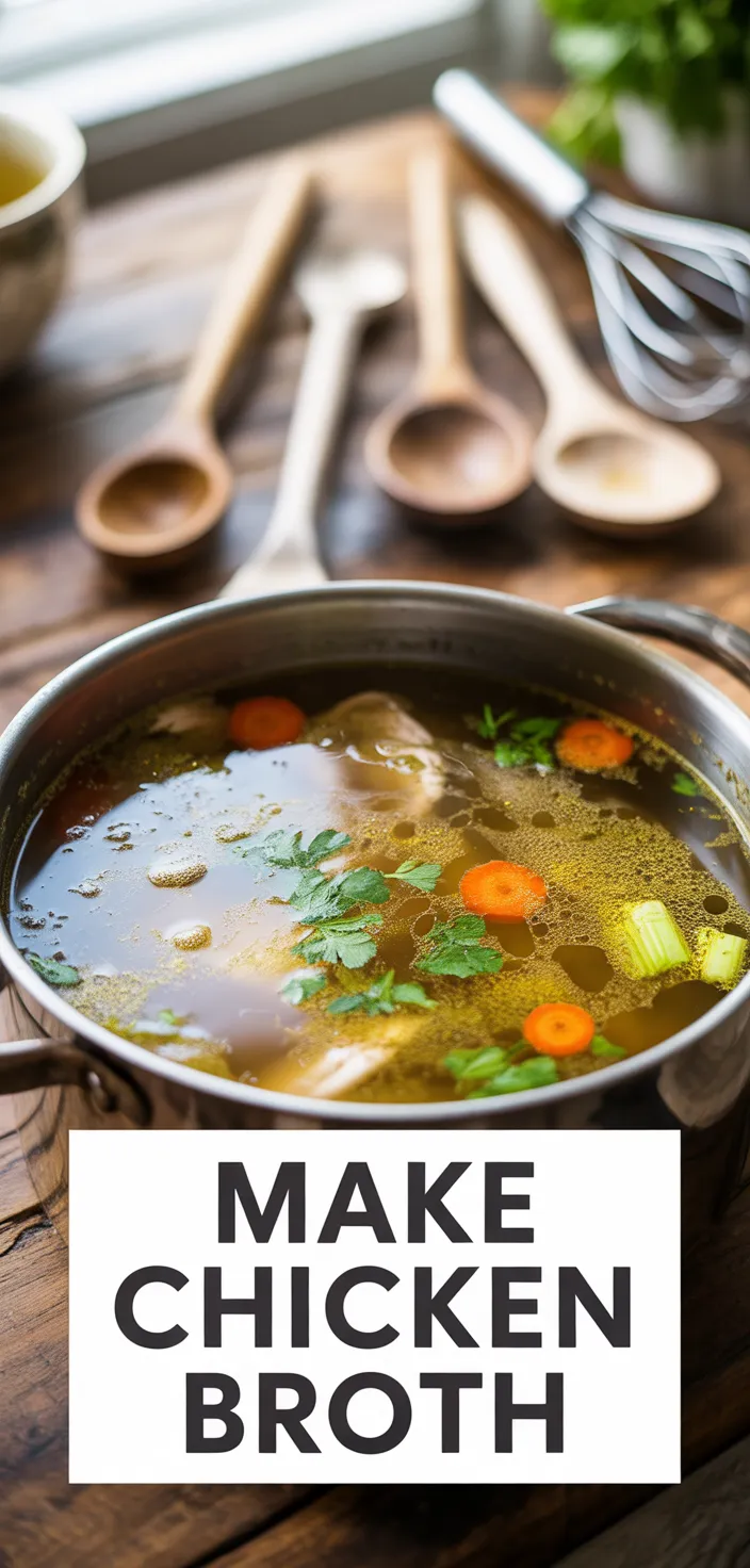 A photo of How To Make Homemade Chicken Broth Recipe