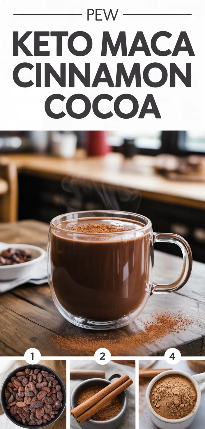A photo of Keto Hot Chocolate With Maca And Cinnamon Recipe
