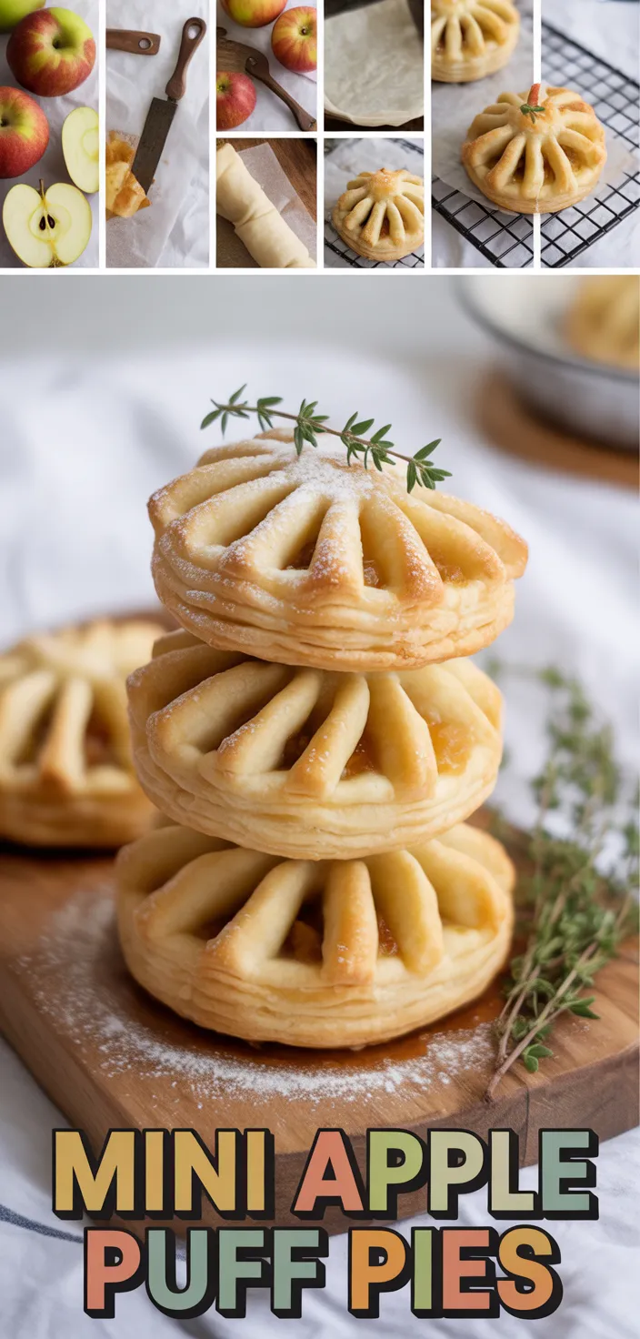 A photo of Mini Apple Pies With Puff Pastry Recipe
