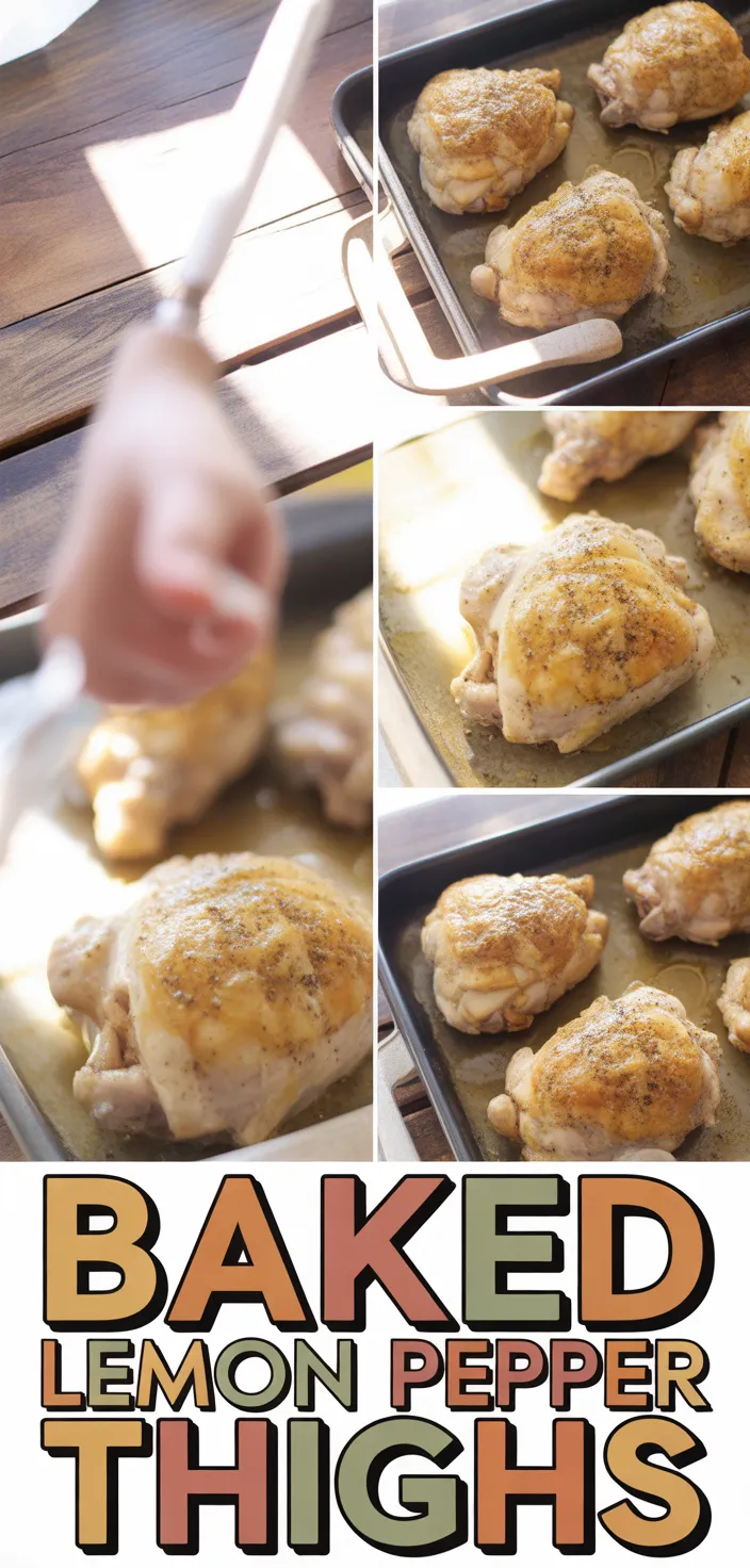 A photo of Oven Baked Lemon Pepper Chicken Thighs Recipe