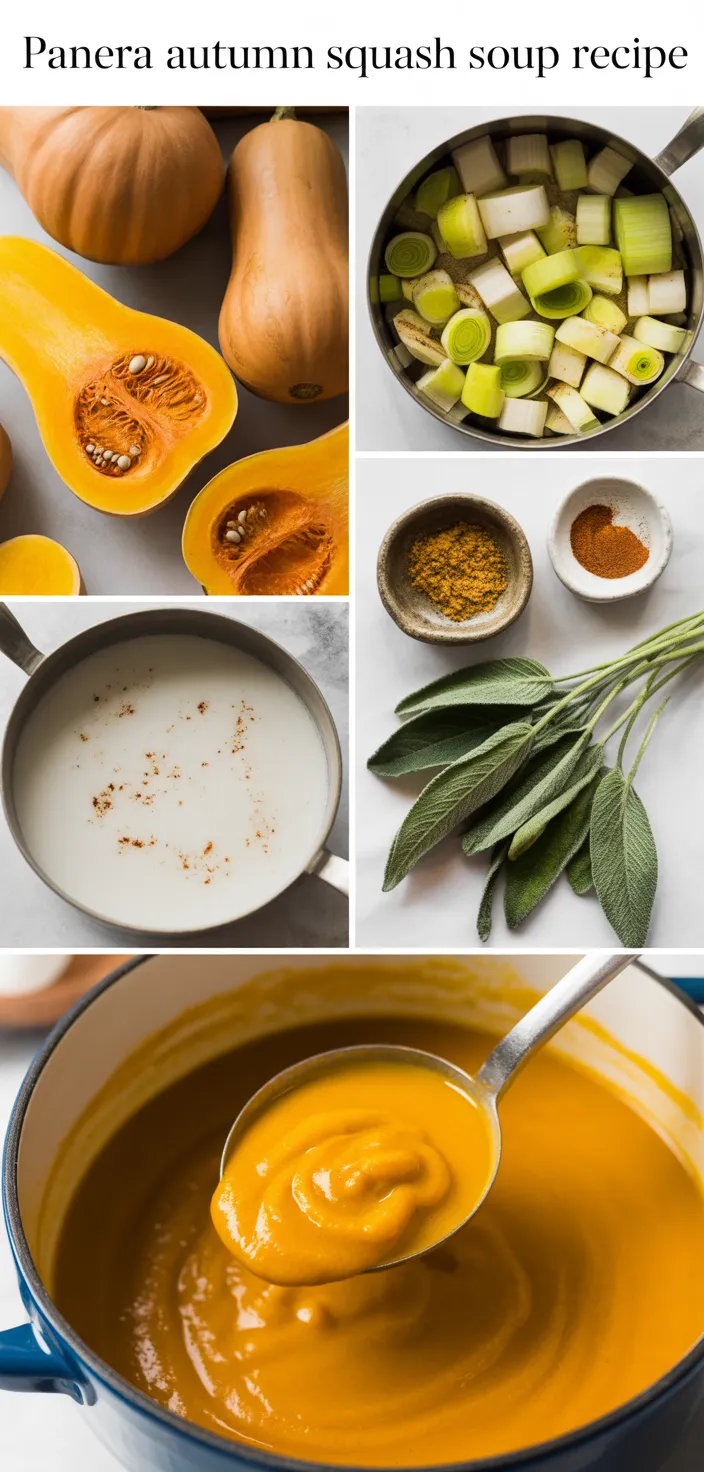 A photo of Panera Autumn Squash Soup Recipe
