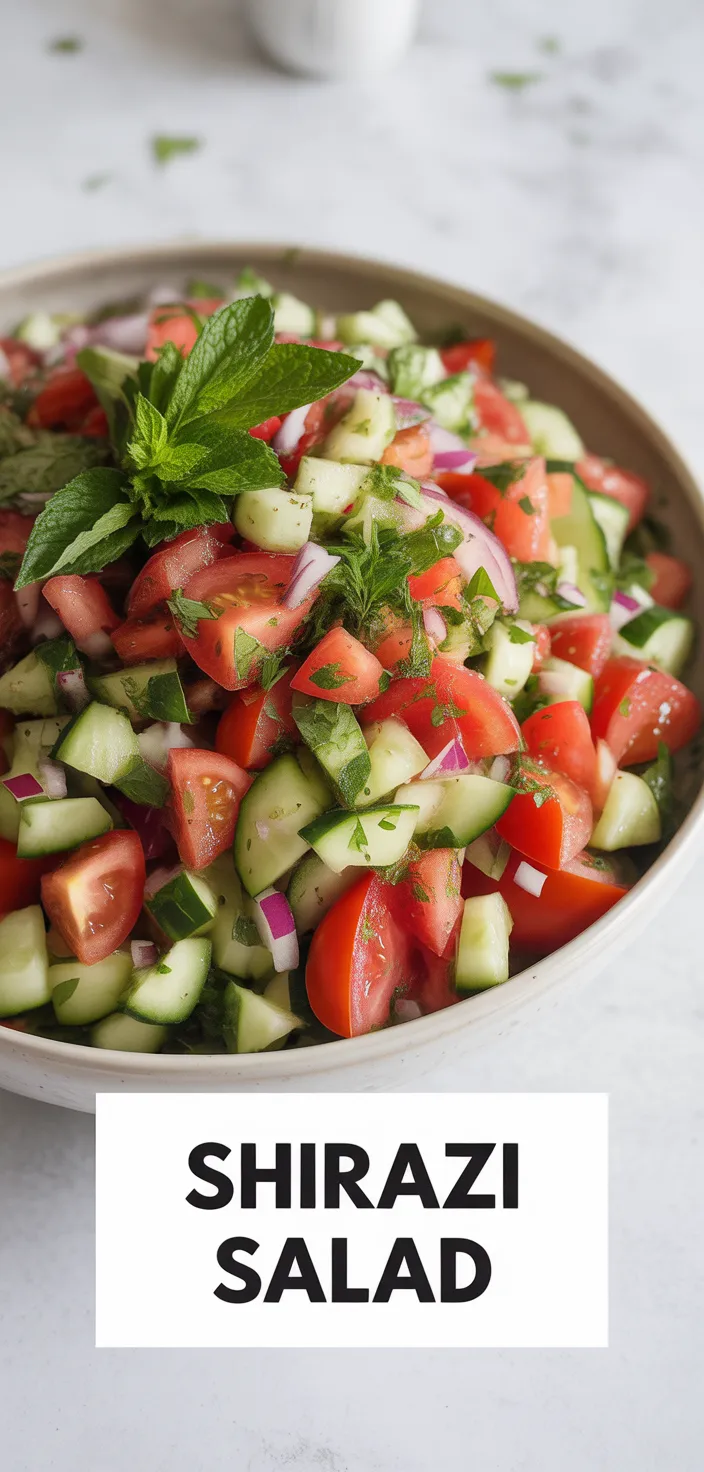 A photo of Salad Shirazi (Persian Tomato Cucumber Salad) Recipe