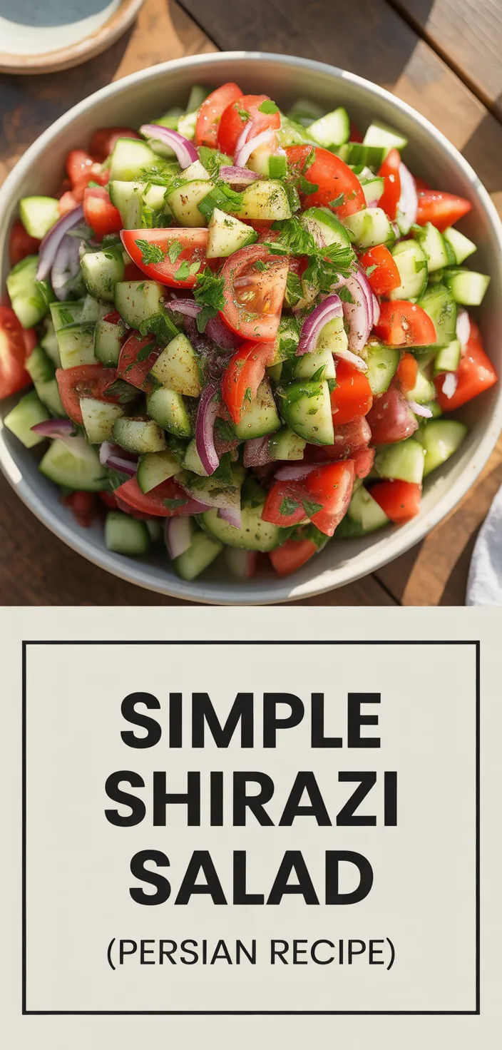 A photo of Simple Shirazi Salad (Persian Recipe)