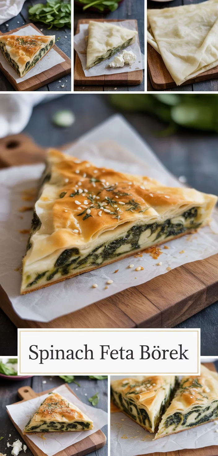 A photo of Spinach And Feta Cheese Börek – Turkish Borek Recipe