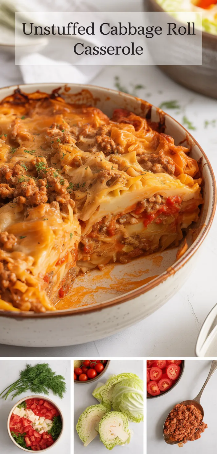 A photo of Unstuffed Cabbage Roll Casserole Recipe