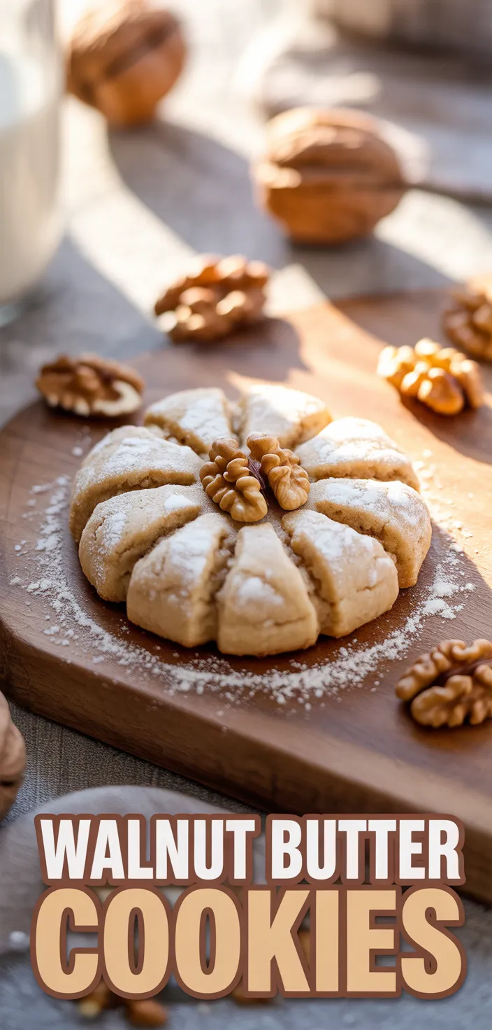 A photo of Walnut Butter Cookies Recipe