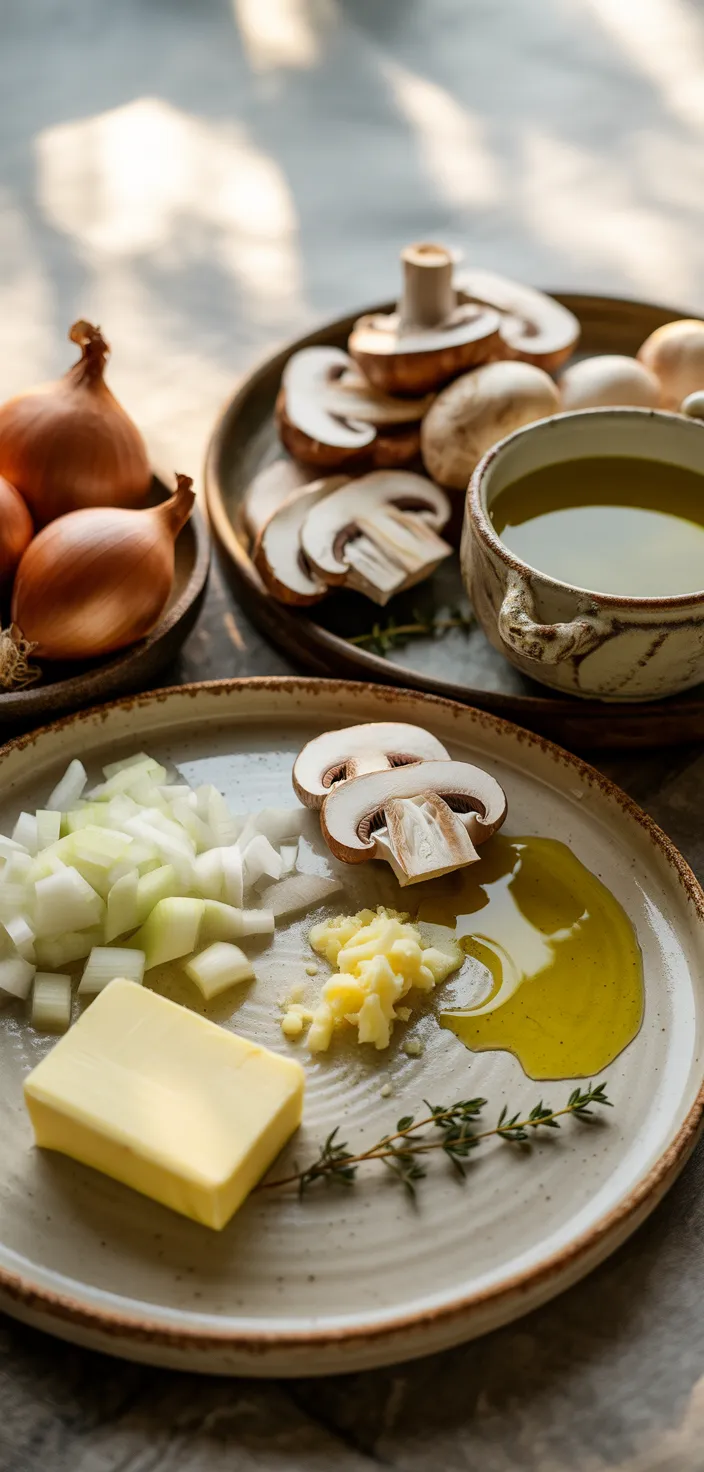 Ingredients photo for Cream Of Mushroom Soup Recipe