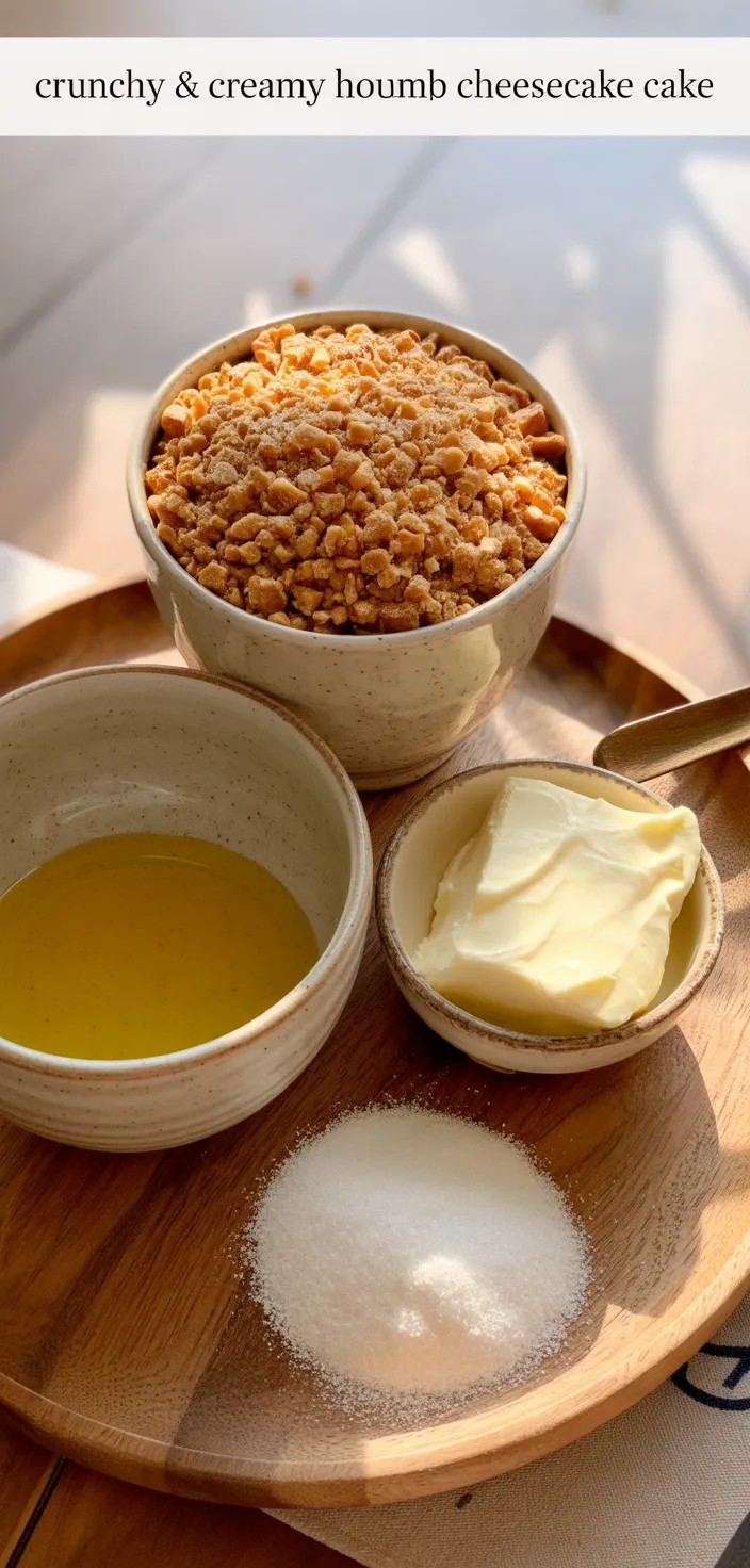 Ingredients photo for Crunchy & Creamy Honeycomb Cheesecake Cake!  Recipe