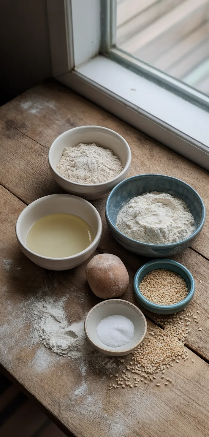 Ingredients photo for Dutch Oven Sourdough Bread Recipe