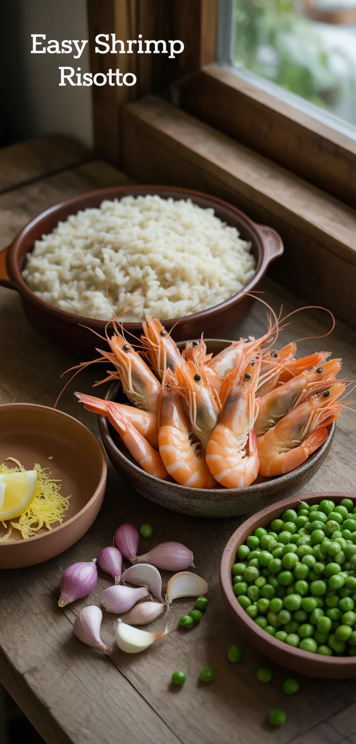 Ingredients photo for Easy Shrimp Risotto Recipe