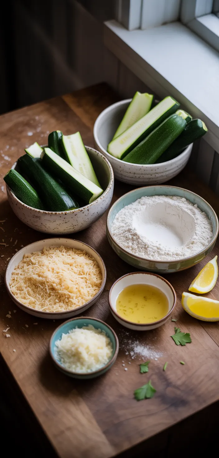 Ingredients photo for Healthy Air Fryer Zucchini Fries: Your New Favorite Snack! Recipe