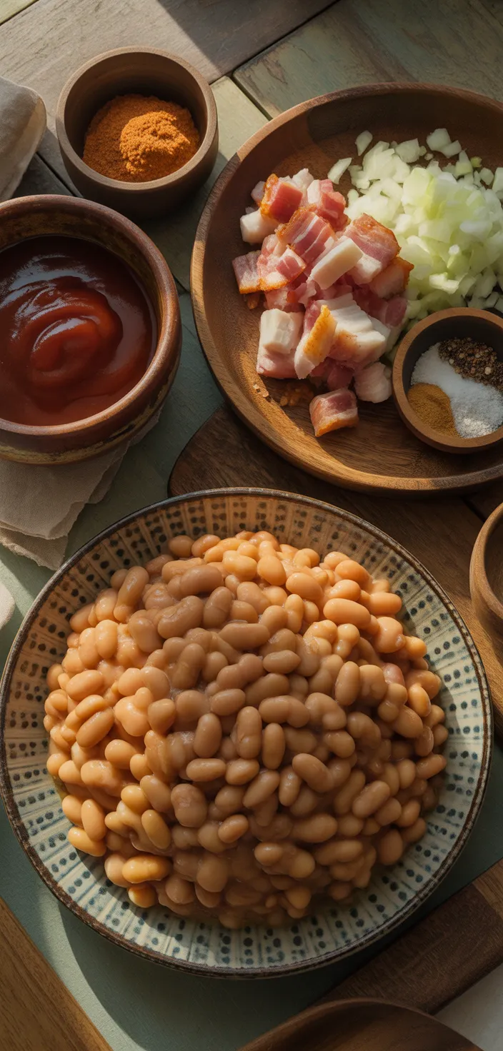 Ingredients photo for Homemade Baked Beans Recipe