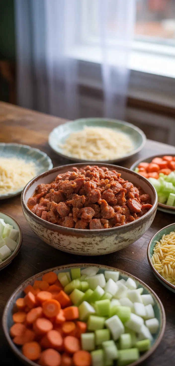 Ingredients photo for Italian Sausage & Orzo Soup Recipe