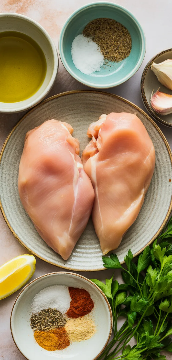 Ingredients photo for Juicy Air Fryer Chicken Breasts Recipe