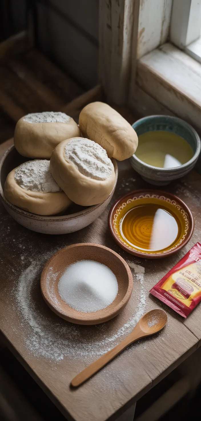 Ingredients photo for Mexican Bolillos: Crusty Rolls Recipe