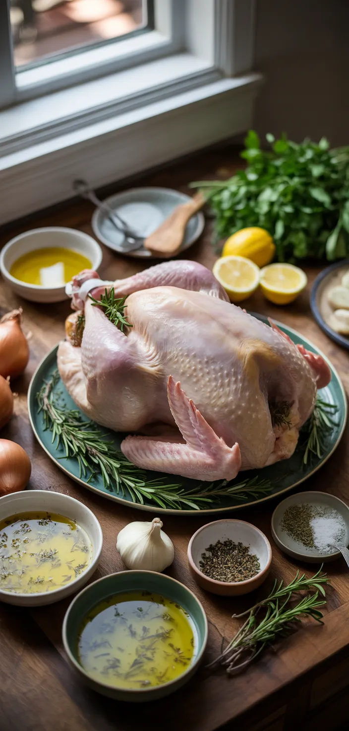 Ingredients photo for Oven Roasted Herb Butter Turkey Recipe
