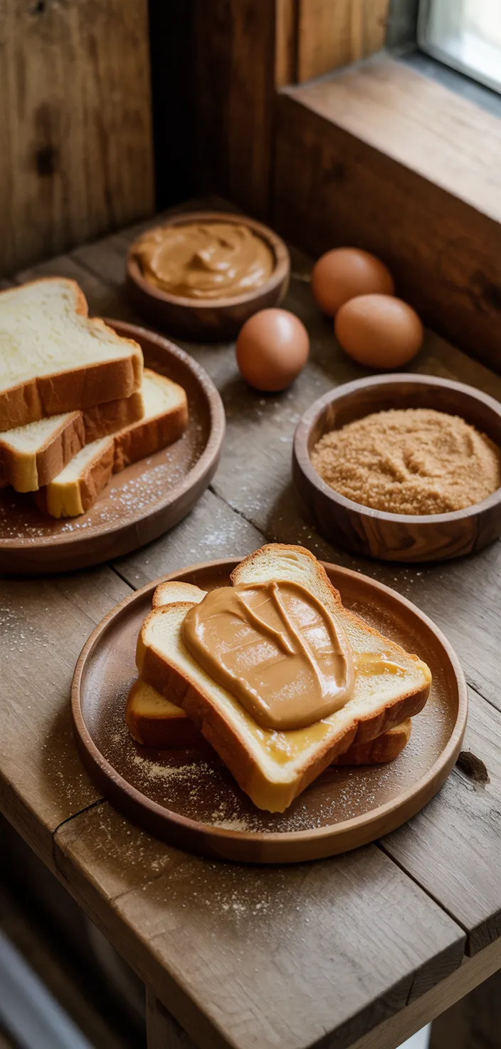 Ingredients photo for Peanut Butter And Brown Sugar French Toast Recipe