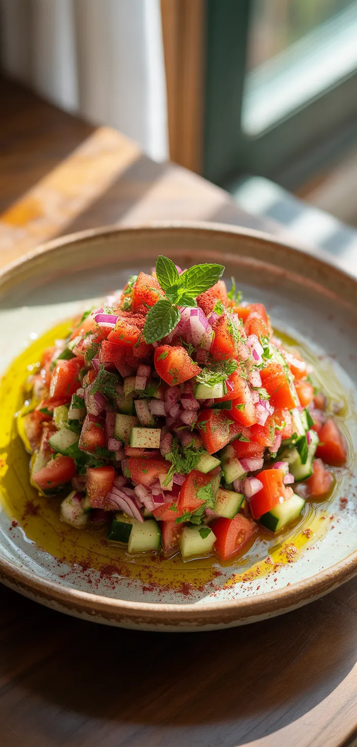 Ingredients photo for Salad Shirazi (Persian Tomato Cucumber Salad) Recipe