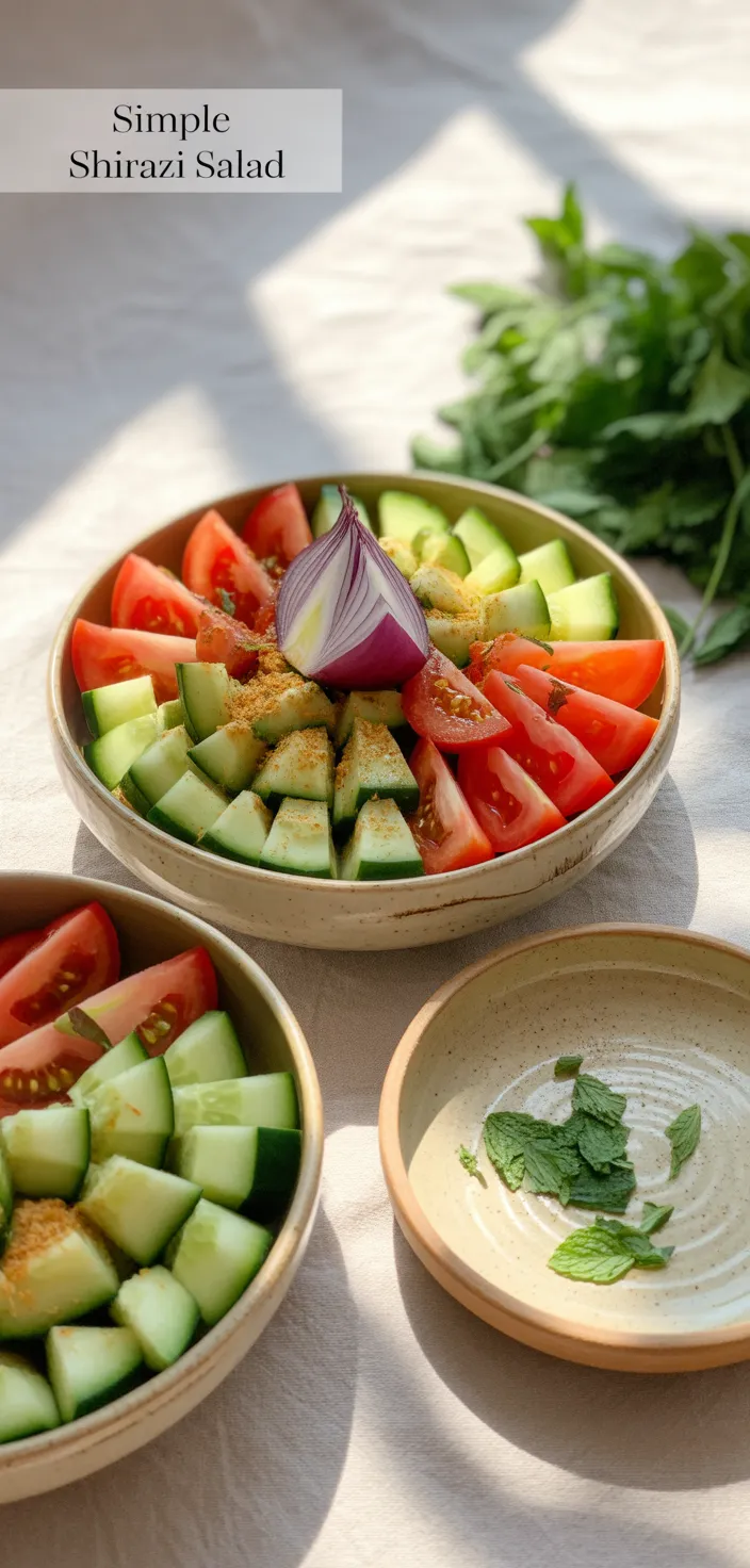 Ingredients photo for Simple Shirazi Salad (Persian Recipe)