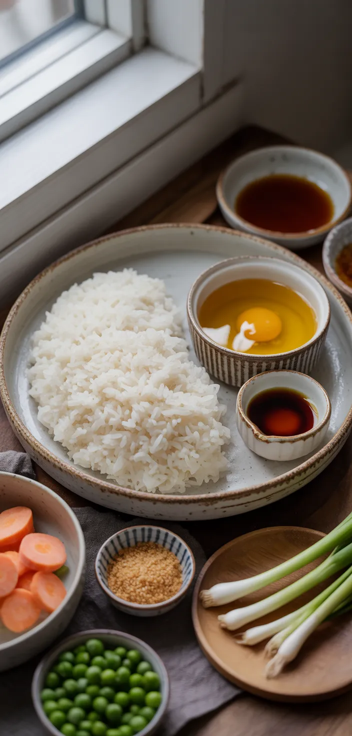 Ingredients photo for The Best Egg Fried Rice Recipe