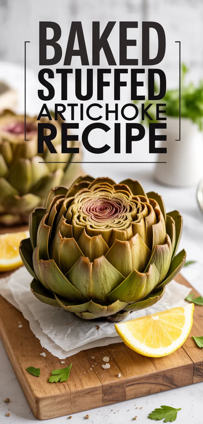 A photo of Baked Stuffed Artichoke Recipe