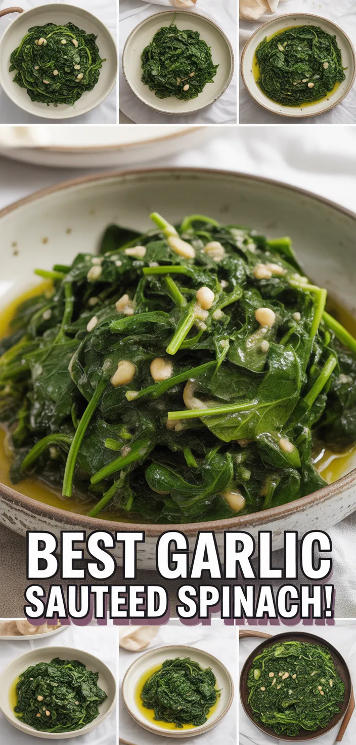 A photo of Best Garlic Sauteed Spinach! Recipe
