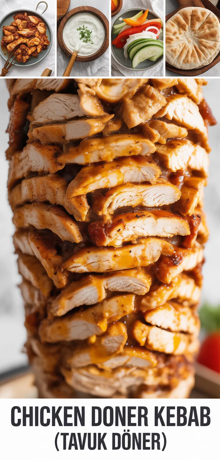 A photo of Chicken Doner Kebab (Tavuk Döner) Recipe