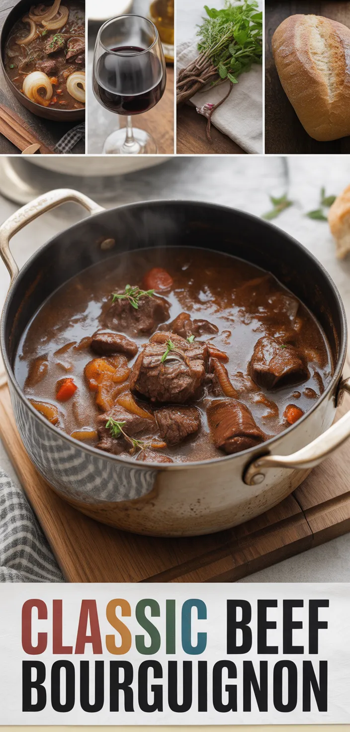 A photo of Classic Beef Bourguignon Recipe