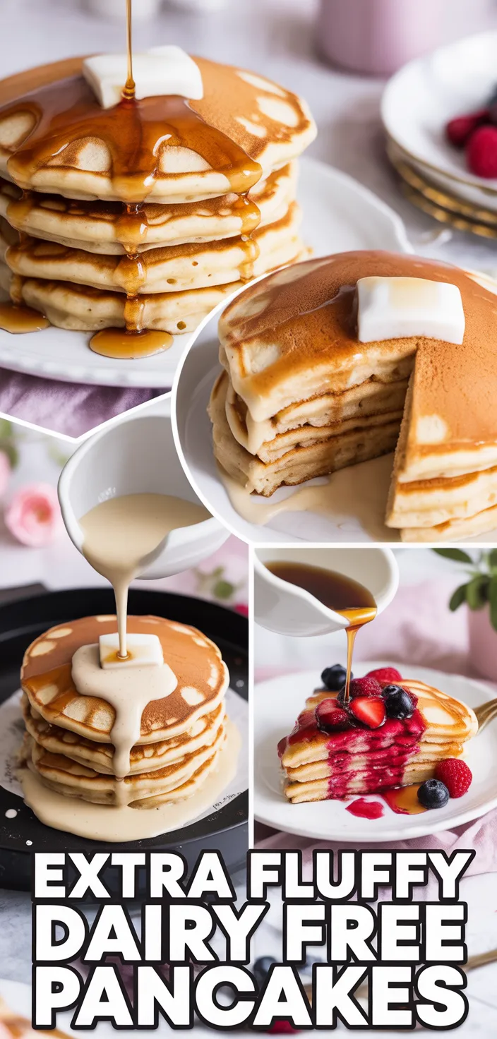 A photo of Extra Fluffy Dairy Free Pancakes Recipe