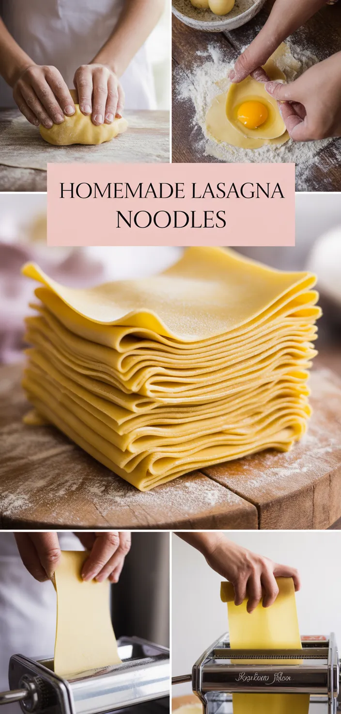 A photo of Homemade Lasagna Noodles (Fresh Pasta Sheets!) Recipe
