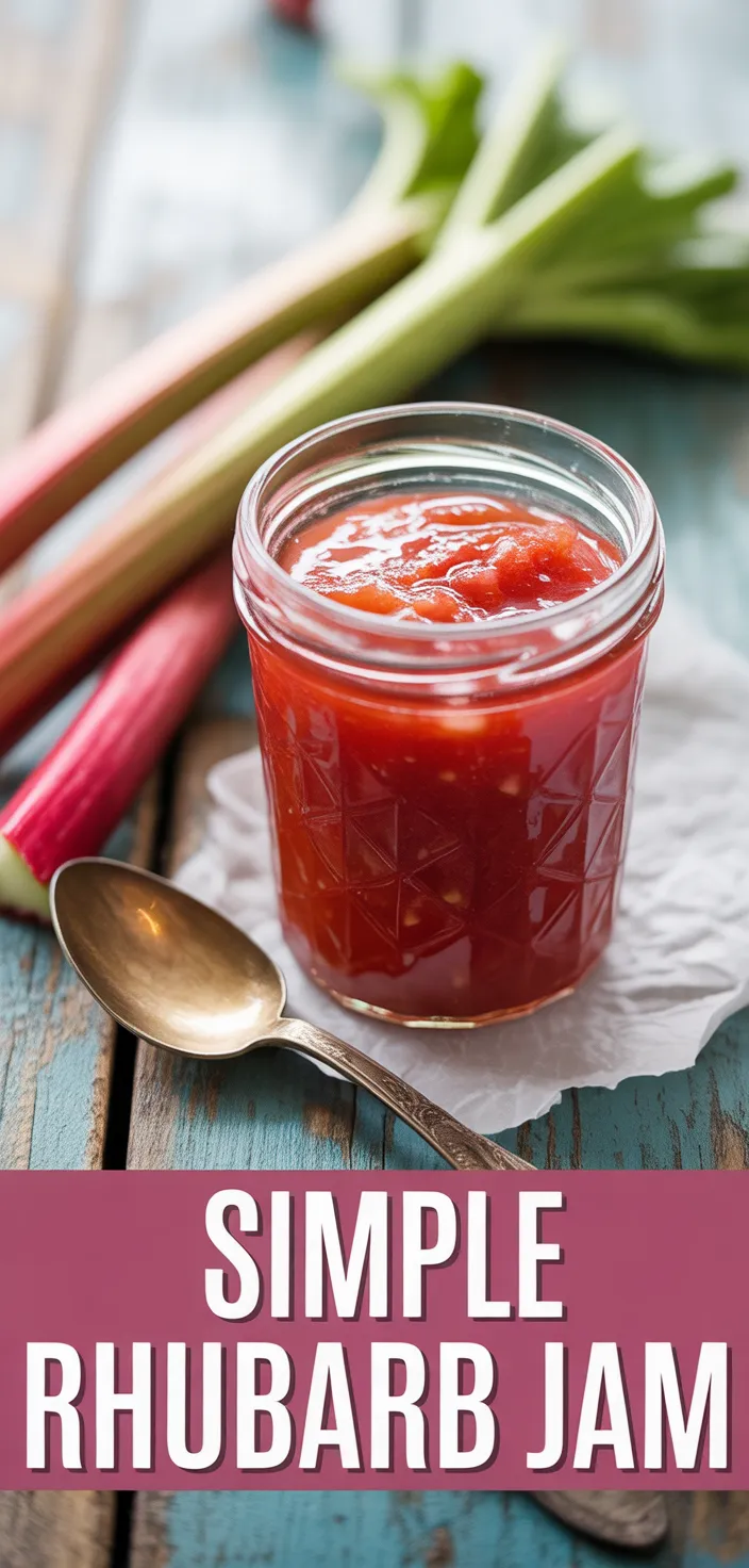 A photo of Simple Rhubarb Jam Recipe