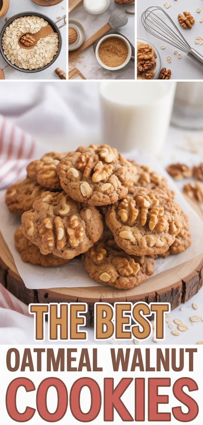A photo of The Best Oatmeal Walnut Cookies Recipe