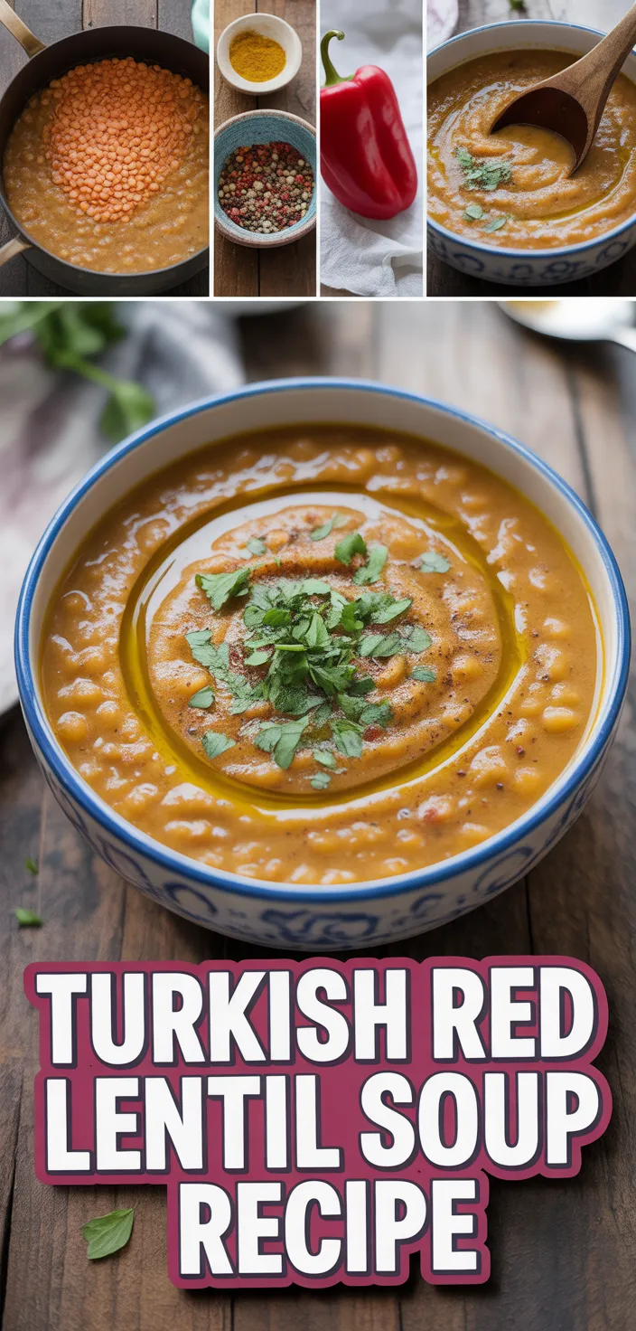 A photo of Turkish Red Lentil Soup Recipe