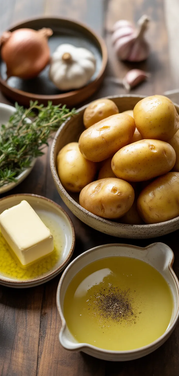 Ingredients photo for Gordon Ramsay’s French Potatoes Boulangere Recipe