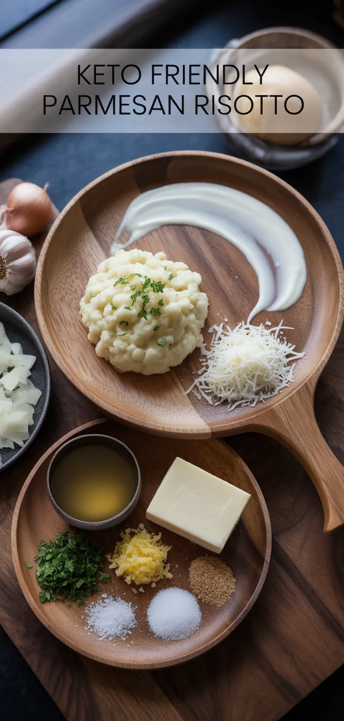 Ingredients photo for Keto Friendly Parmesan Risotto Recipe